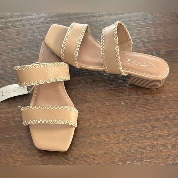 Joie Shoes - JOIE WOMENS CHIARA SANDALS SLIP ON 2 STRAPS  TAN size 8.5